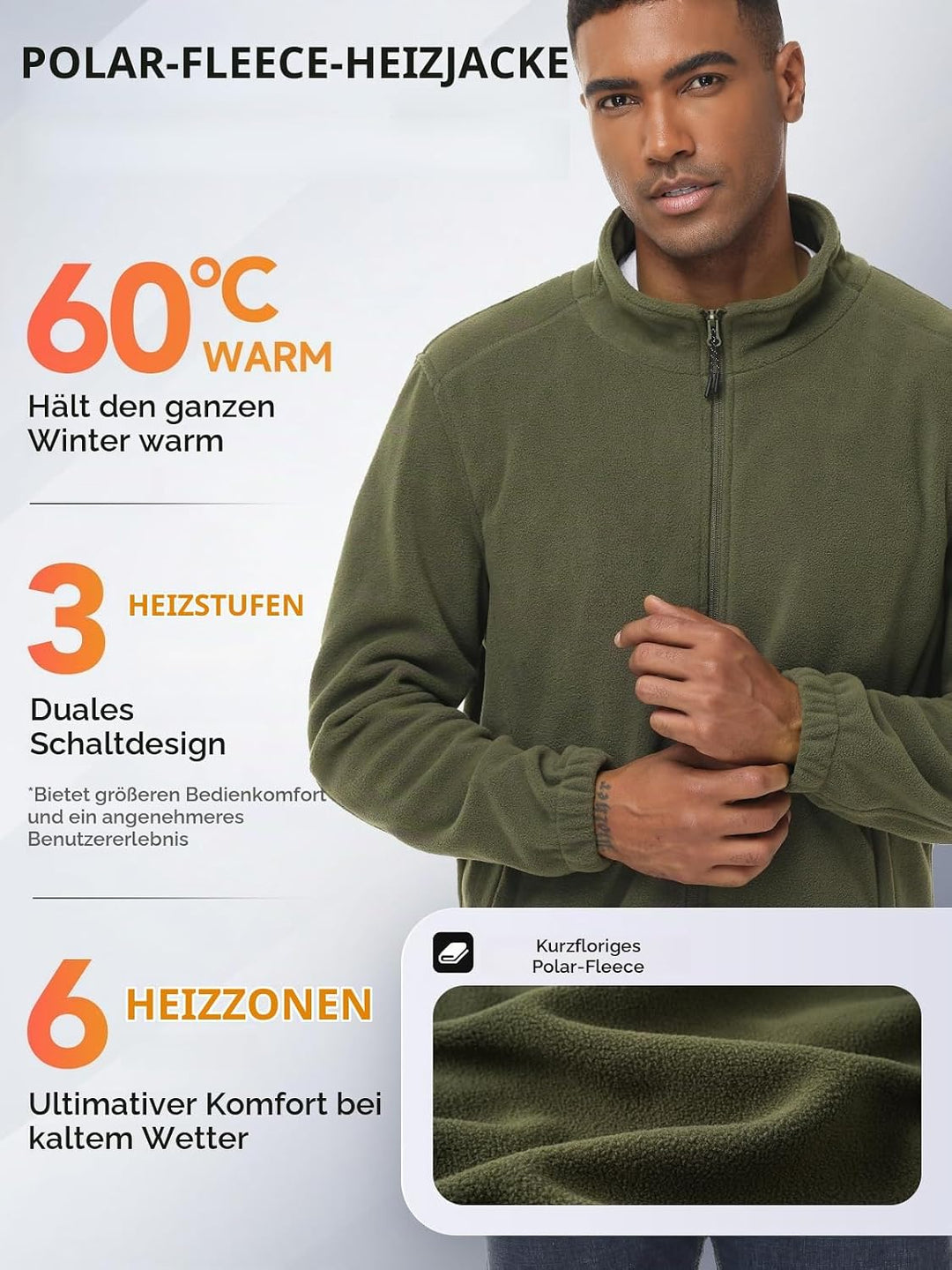 LABEWVI Beheizbare Weste, Heizweste für Damen Herren, Beheizte Jacke mit 10000mAh Powerbank, C1 Pola