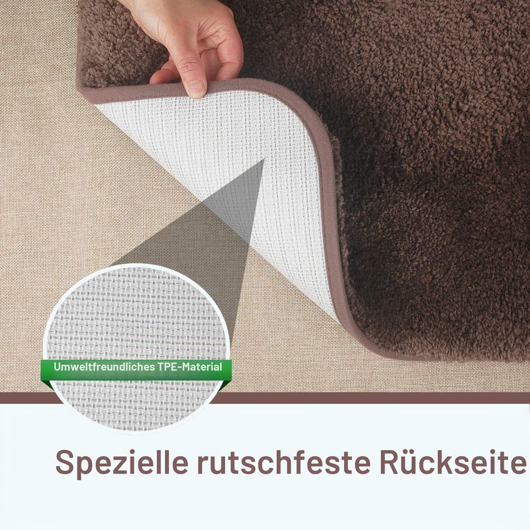 FCSDETAIL rutschfeste, Hochflor Badteppiche 80X150 cm, Maschinenwaschbare Badematte, Badvorleger mit
