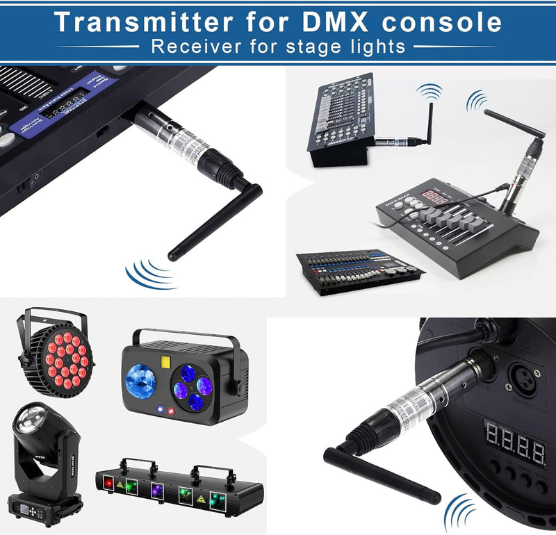 UKing Wireless DMX Controller, Wireless DMX512 Transmitter/Empfänger LED Lighting Controller Arbeit