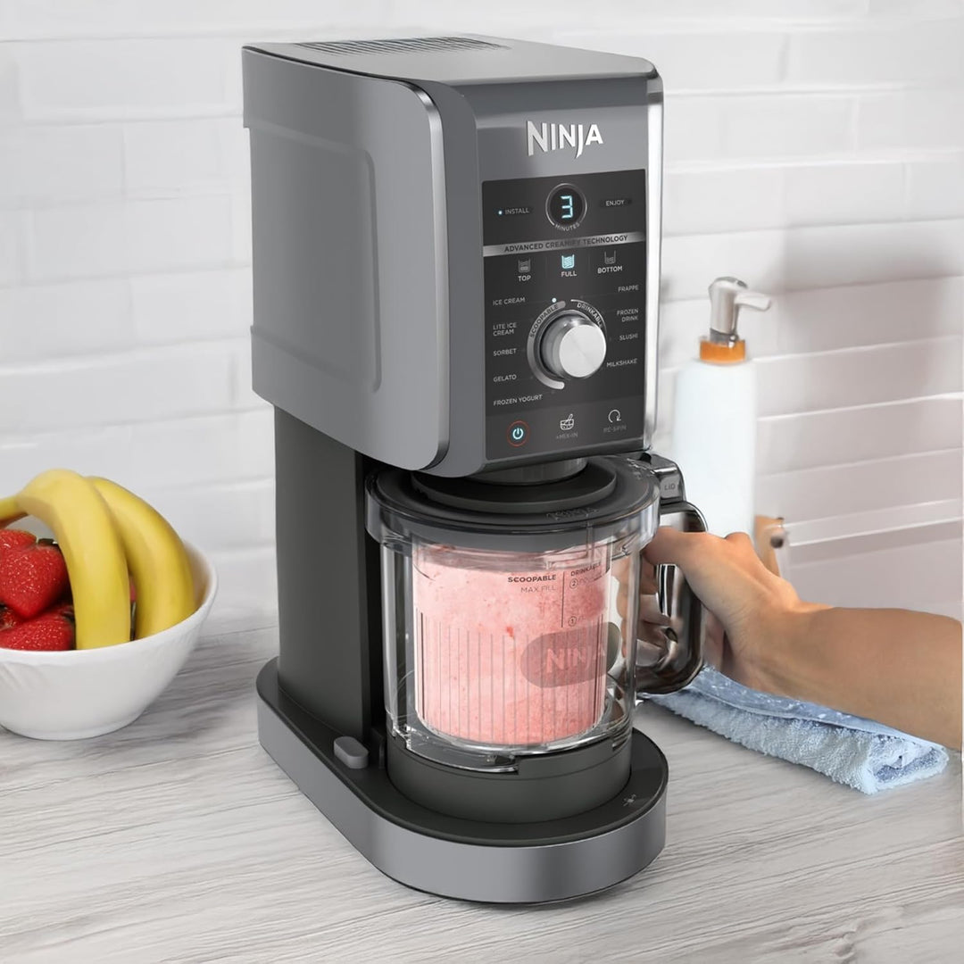 Ninja CREAMi Deluxe Eismaschine mit 3 Behältern, 10 Funktionen, Dessert & Ice Cream Maker für Eiscre