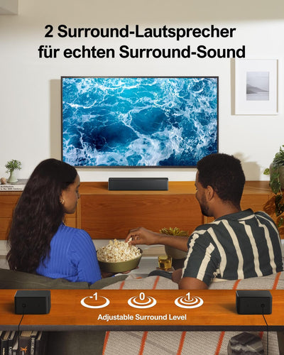 ULTIMEA 5.1 Dolby Atmos Soundbar, 3D Surround Sound System, Soundbar für TV Geräte mit Subwoofer, 2