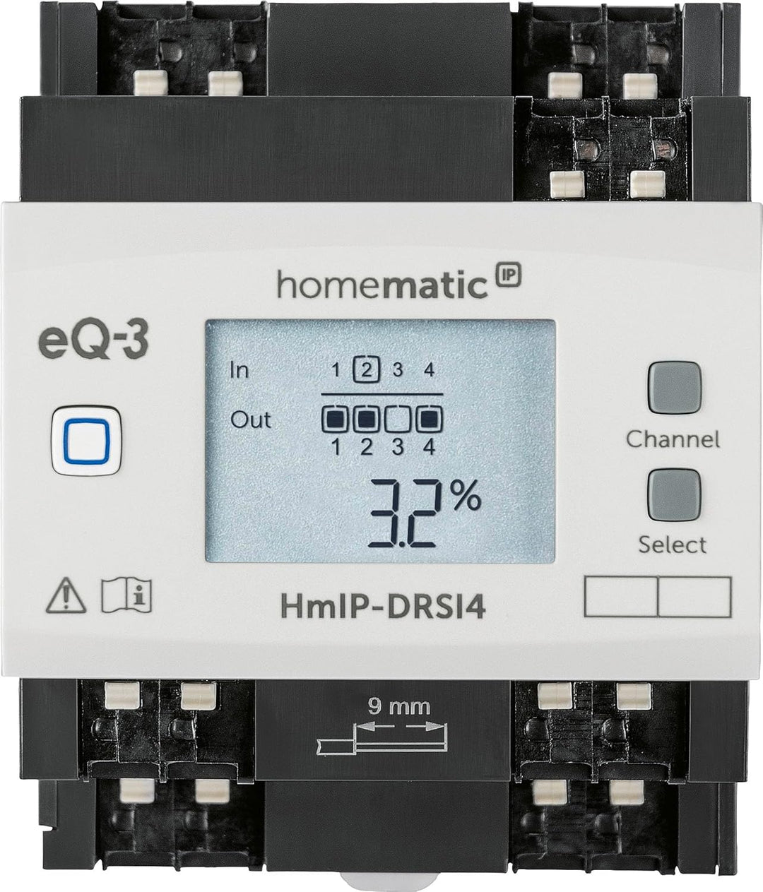 Homematic IP Smart Home Funk-Schaltaktor für Hutschienenmontage HmIP-DRSI4, 4-fach