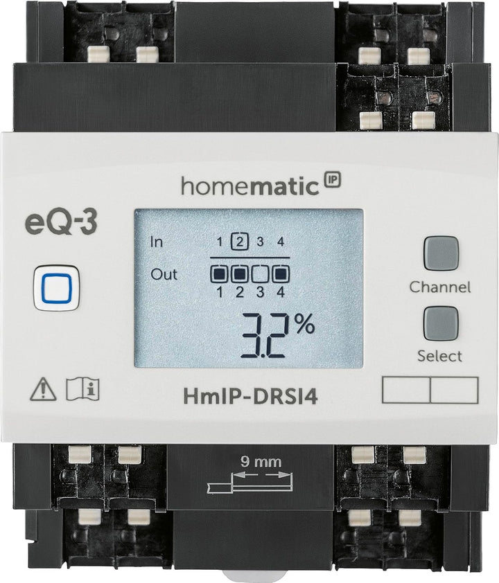 Homematic IP Smart Home Funk-Schaltaktor für Hutschienenmontage HmIP-DRSI4, 4-fach