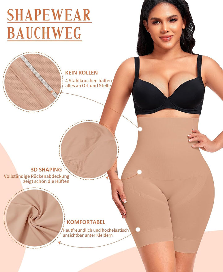Shapewear Damen Bauchweg Unterhose Hohe Taille Shapewear Miederhose Figurenformend Miederpant Bauchk