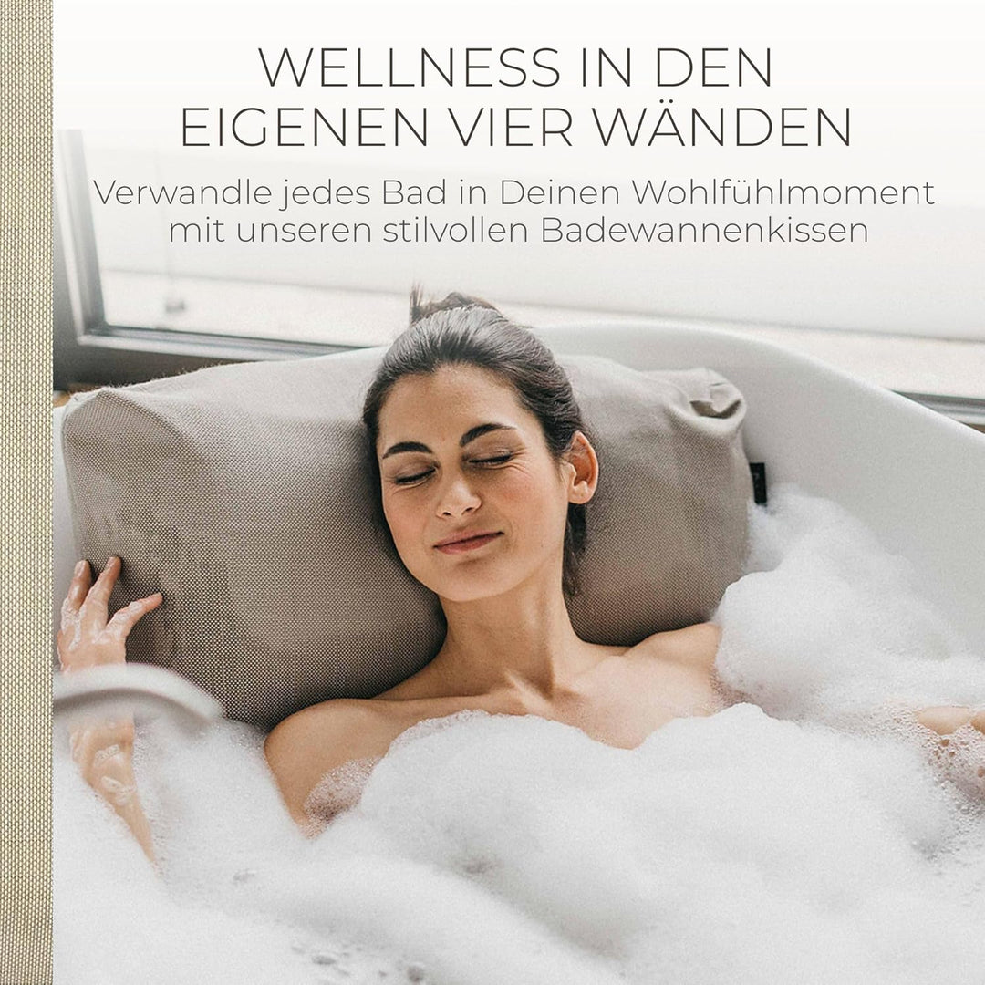 BADESOFA® Badewannenkissen 2er Set | Luxuriöses Bade-Kissen-Set für unvergleichbaren Komfort | Schne