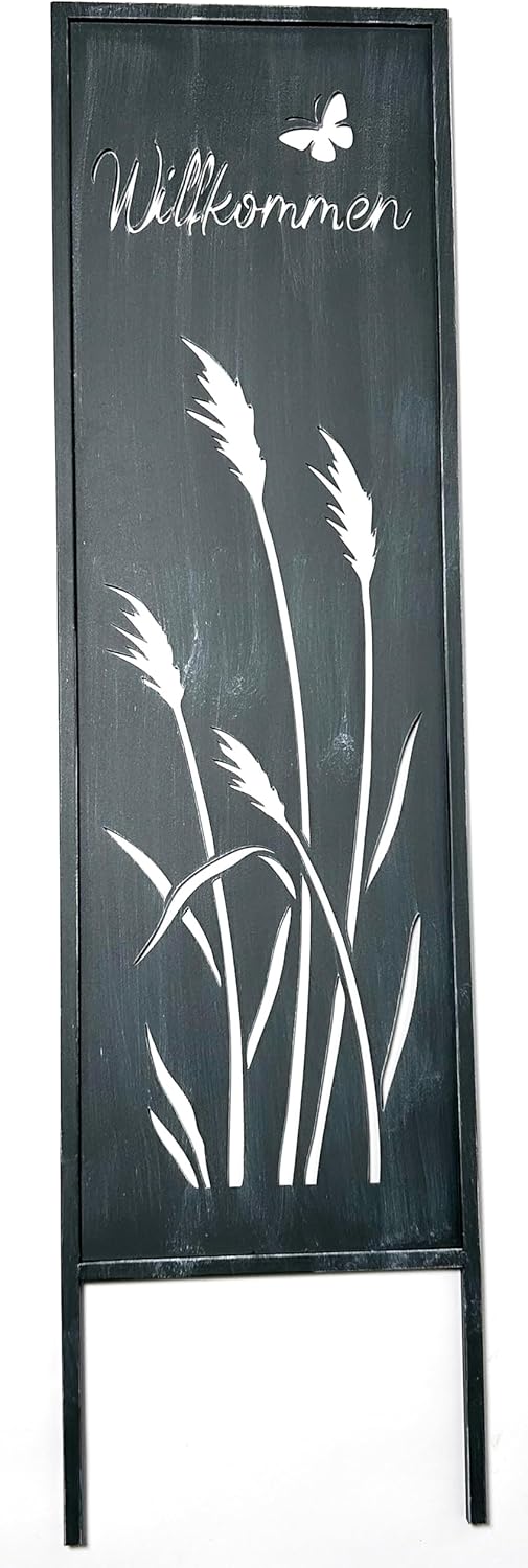 Kobolo Gartenstecker Gartentafel Gartenschild - WILLKOMMEN - 30x93 cm
