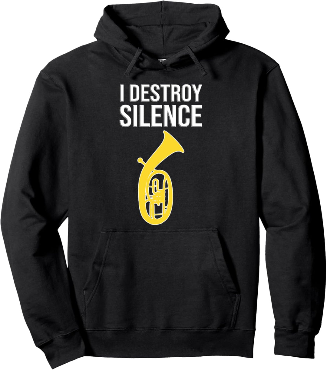 I DESTROY SILENCE - Blasmusik, Lustiges Tenorhorn Pullover Hoodie