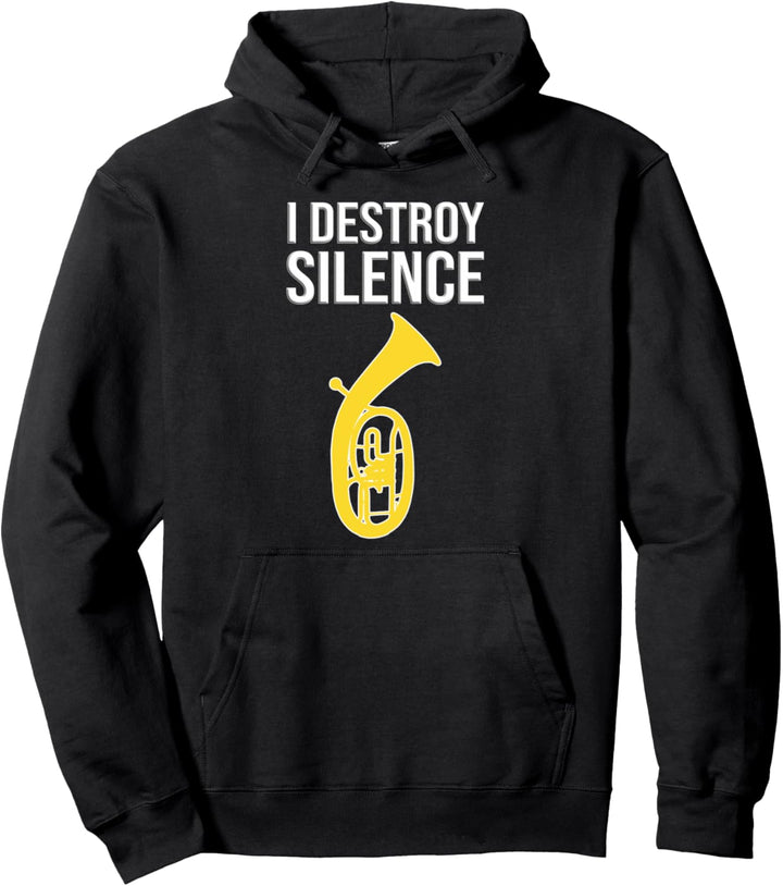 I DESTROY SILENCE - Blasmusik, Lustiges Tenorhorn Pullover Hoodie