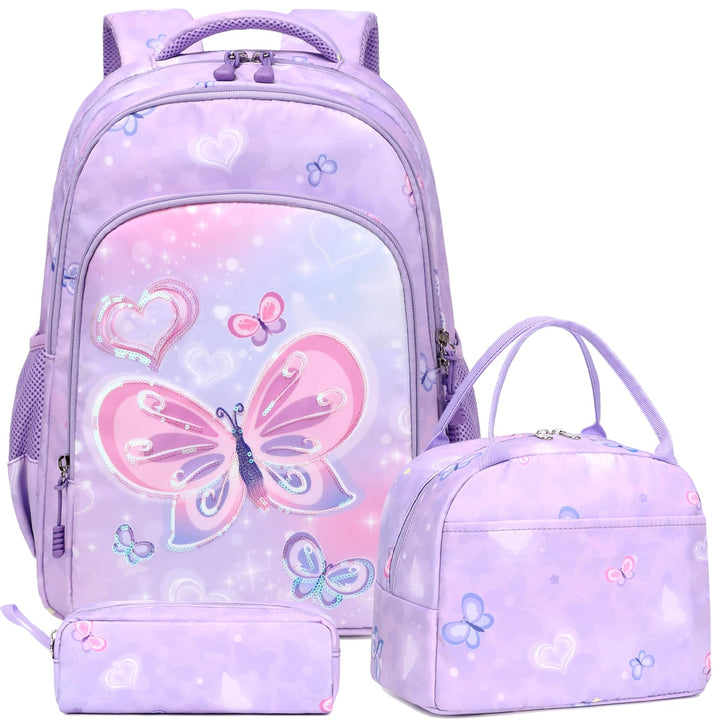 Schulrucksack Kinder Mädchen Grundschule Schultaschen Sets für Mädchen Kinderrucksack Daypack Gross