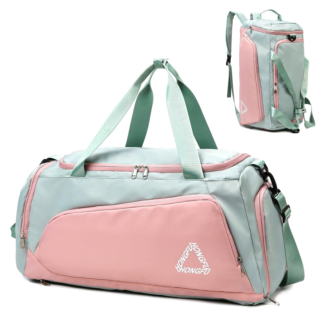 40L Sporttasche mit Schuhfach Tasche für Damen, Reisetasche RucksackGross mit Nassfach Tasche, Train