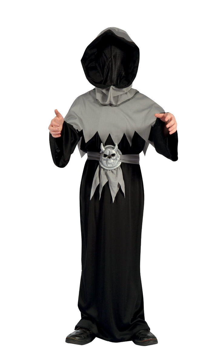 Boland - Kostüm für Kinder Skull Dämon, Kleid mit Kapuze und Gürtel, Halloween, Horror, Mottoparty,