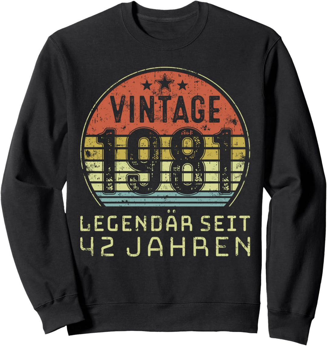 Vintage 1981 Legendär seit 42 Jahren 42 Geburtstag Sweatshirt
