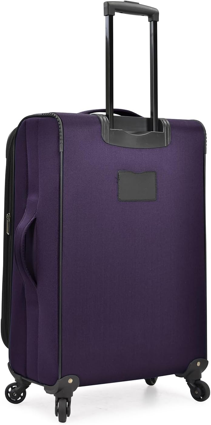 U.S. Traveler Aviron Bay Erweiterbares Softside Gepäck mit Drehrädern 2 Piece Luggage Violett, 2 Pie