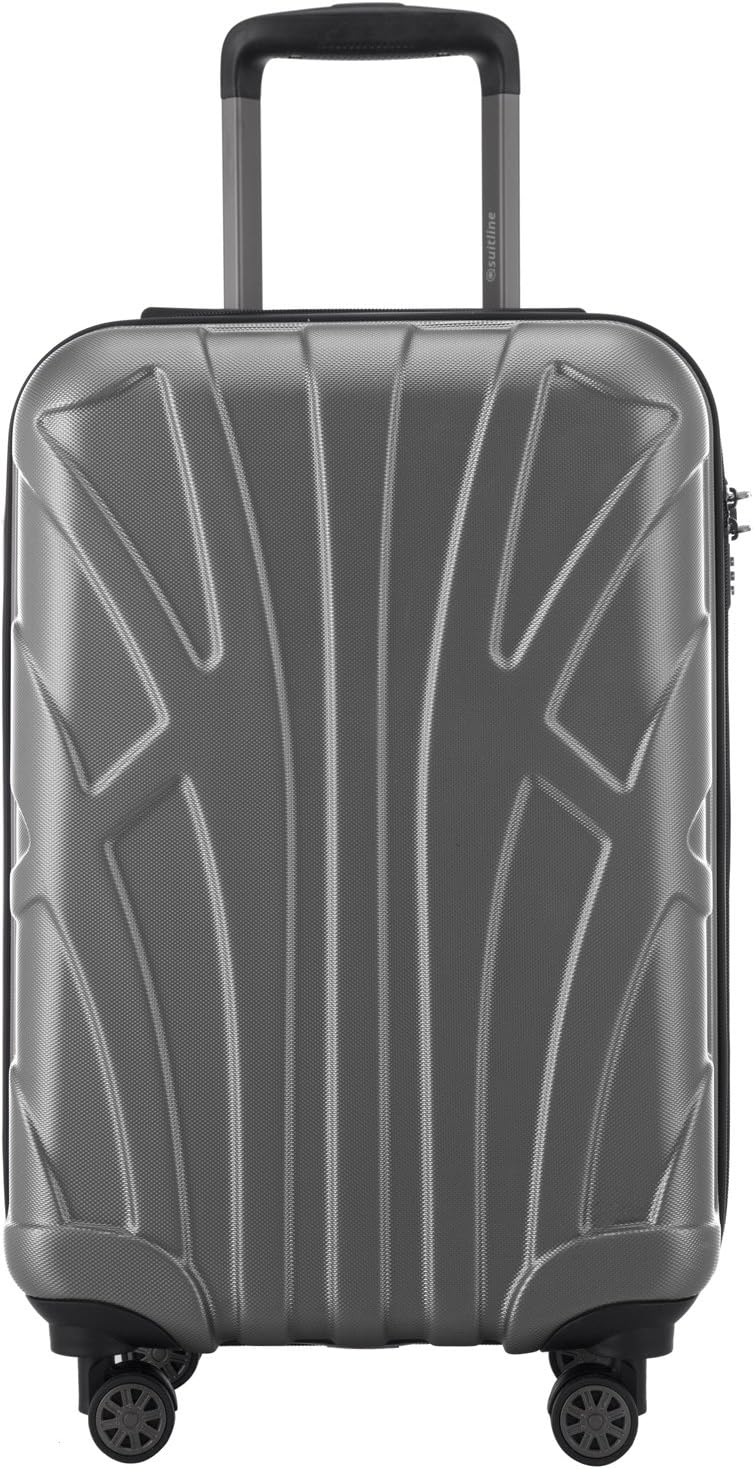 suitline - Handgepäck Hartschalen-Koffer Koffer Trolley Rollkoffer Reisekoffer, TSA, 55 cm, ca. 34 L