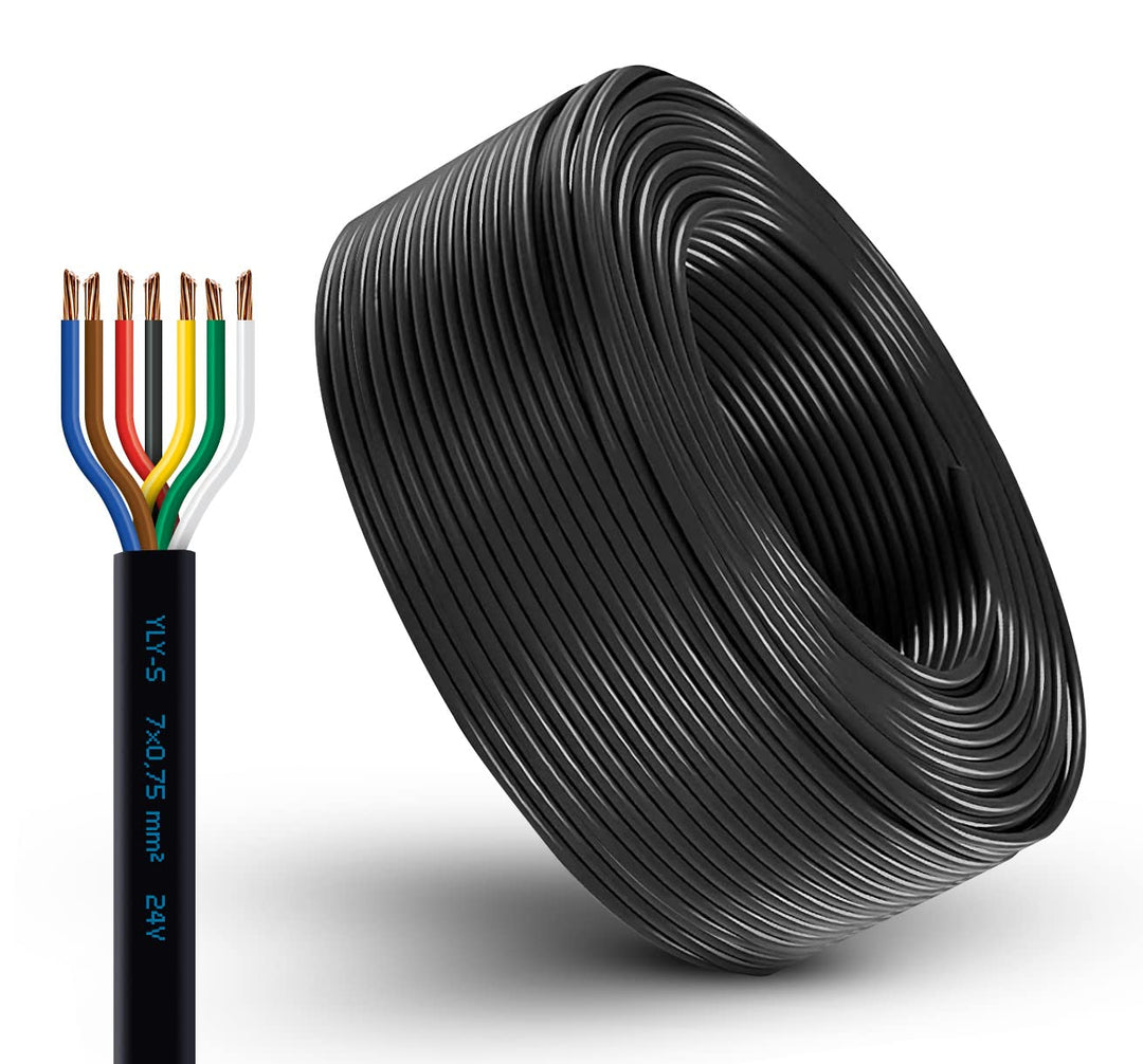 AUTOLIGHT 24 Fahrzeugkabel 7 adrig Fahrzeugleitung mit Kabelquerschnitt 7X 0,75mm² Kabel Anhänger KF
