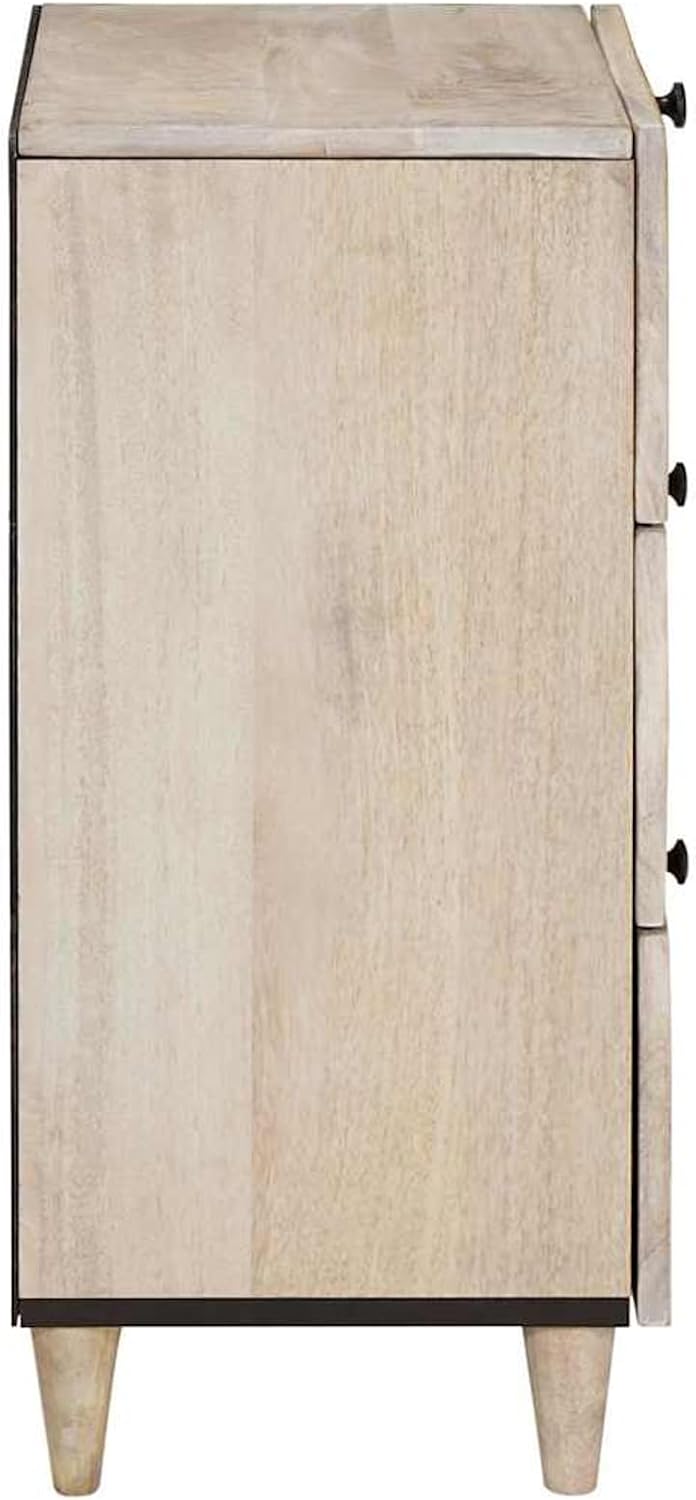 Homgoday Mango-Holz Sideboard mit Schubladen - Moderner Wohnzimmer-Organizer für Innenbereich Model4