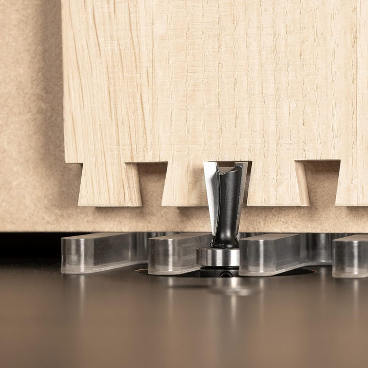 ENT 09052 metrische Zinkenfrässchablone mit 2-tlg. Fräser-Set, für hochwertige Zinkenverbindungen, i