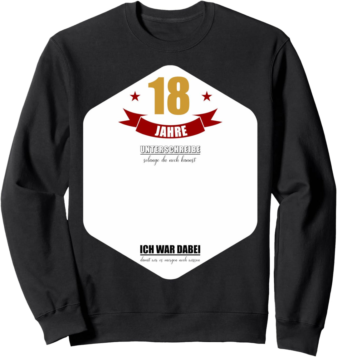 Herren 18 Jahre Geburtstag Lustiges 18 Geburtstag Gästebuch Sweatshirt