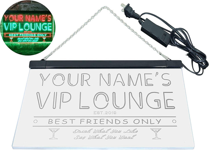 Personalized Your Name Est Year Theme VIP Lounge Bar Club Pub Dual Color LED Barlicht Neonlicht Lich