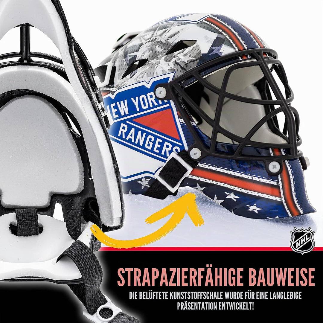 Franklin Sports NHL Team Logo Mini Hockey Goalie Mask with Case - Collectible Goalie Mask with Offic