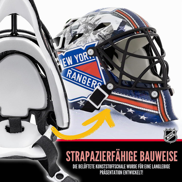Franklin Sports NHL Team Logo Mini Hockey Goalie Mask with Case - Collectible Goalie Mask with Offic