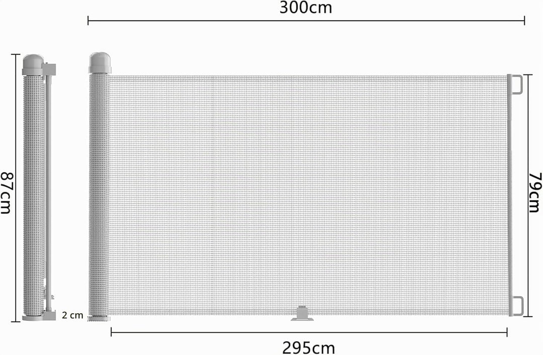 UISEBRT Türschutzgitter Ausziehbar 0-150cm, Treppenschutzgitter für Baby und Pelztiere, Kinder Schut