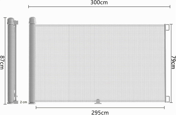 UISEBRT Türschutzgitter Ausziehbar 0-150cm, Treppenschutzgitter für Baby und Pelztiere, Kinder Schut