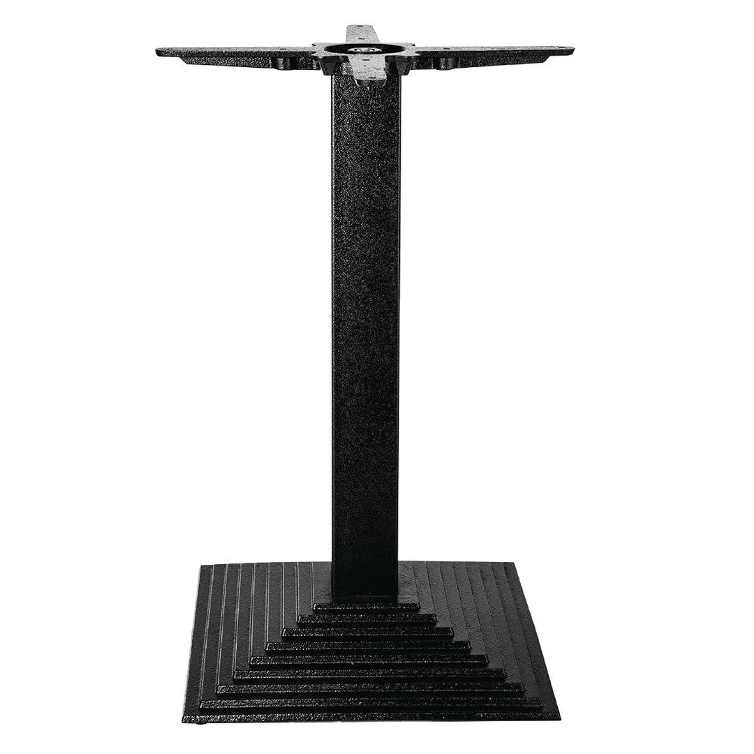 Bolero Gusseiserner quadratischer Tischfuss, schwarz, Abmessungen: 720(H)x 425(B)mm, Cafés Restauran