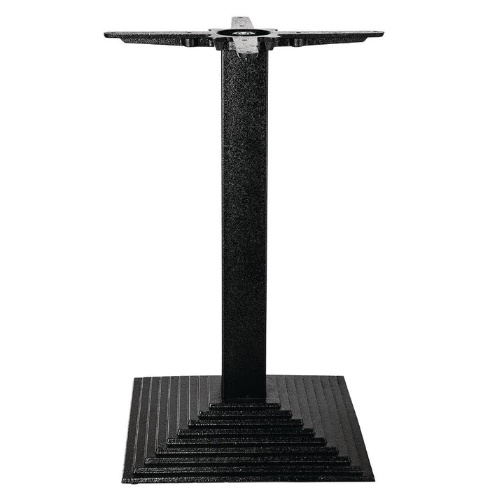 Bolero Gusseiserner quadratischer Tischfuss, schwarz, Abmessungen: 720(H)x 425(B)mm, Cafés Restauran