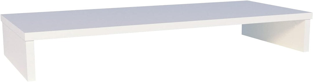 Henor TV-Ständer aus FSC® Holz, TV-Bildschirmerhöhung, 85 x 35 x 12 cm, Tragkraft 50 kg, Weiss 85x35