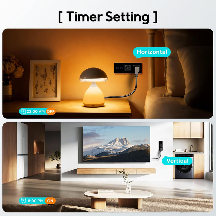 BSEED Normal Steckdose mit Smart Alexa Lichtschalter Kompatibel mit Alexa,Google Home,Touchscreen-sc