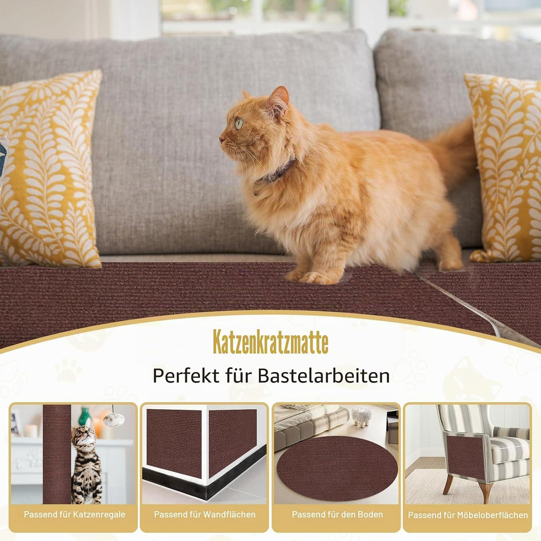 Kratzteppich selbstklebend Kratzmatte Katze Sofa Kratzbretter Katze Wand Kratzbrett Katzen Katzenwan