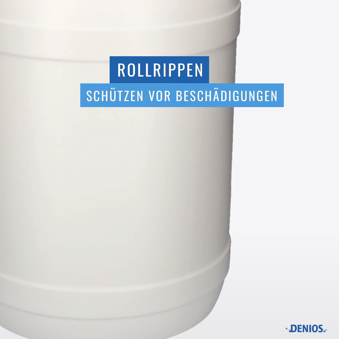 DENIOS® Weithalsfass WH 20, aus Polyethylen (PE), 20 Liter Volumen, weiss/rot, maximal sicher, 20 Li