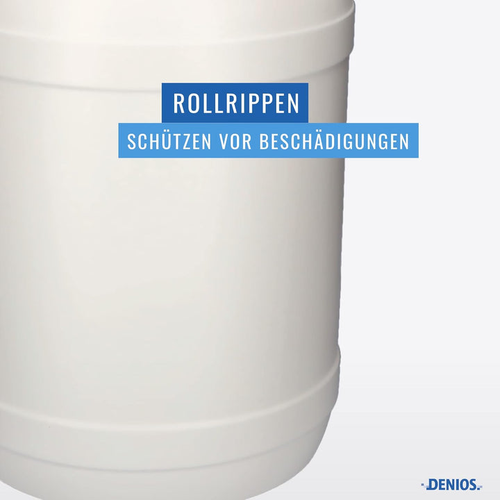 DENIOS® Weithalsfass WH 20, aus Polyethylen (PE), 20 Liter Volumen, weiss/rot, maximal sicher, 20 Li