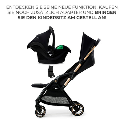 Kinderkraft APINO Buggy bis 22 kg, Liegebuggy, Kinderwagen, Leicht - 7,5kg, Automatisches zusammekla