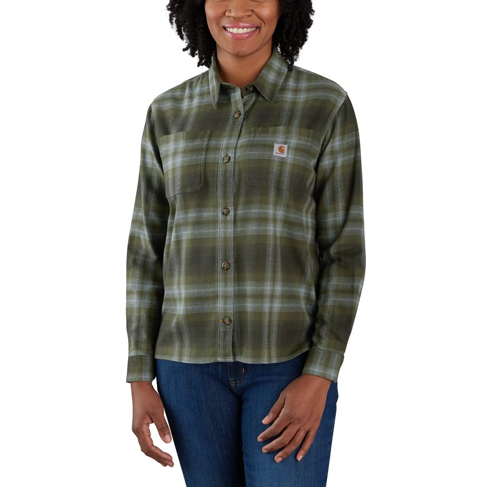 Carhartt Damen Rugged Flex Flannel Fit Shirt XS Basil, XS Basil