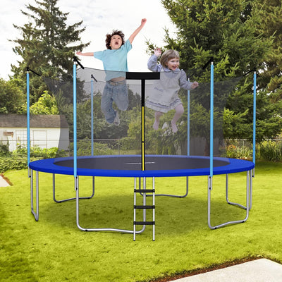 GYMAX Trampolin Ersatznetz 180cm Höhe, Sicherheitsnetz aus PE mit Reissverschluss, Schutzklammern, T
