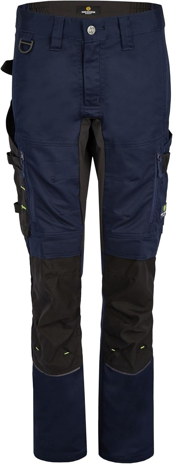 Hans Schäfer Workwear HSW Smart – Lange Arbeitshose für Damen – Modische Cargo-Bundhose mit Knietasc