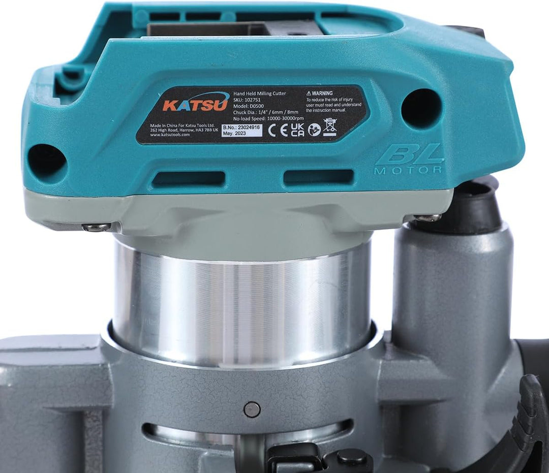KATSU FIT-BAT 18V Brushless Akku-Oberfräse Holzfräse Kantenfräse Laminiergerät Tischlerwerkzeuge mit