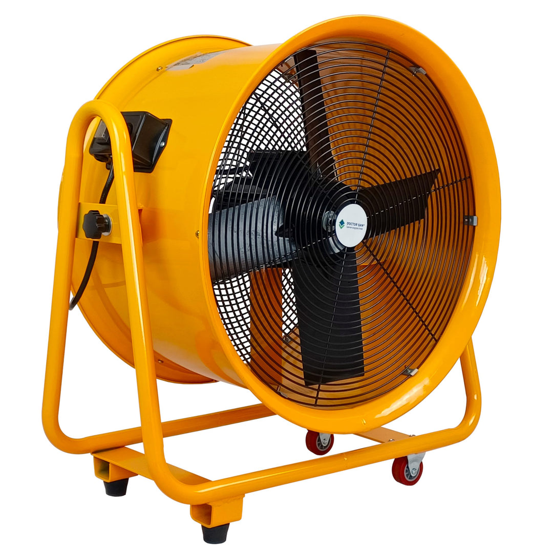 Doctor San - Sanierungstechnik Hallenventilator Bauventilator Metallventilator Baugebläse Windmaschi
