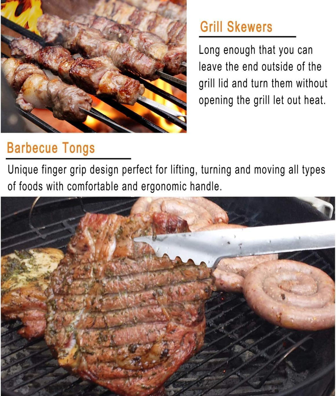 grilljoy Grillbesteck Set 24-teilig aus Edelstahl mit Aluminiumkoffer – Hitzebeständige Griffe & rut