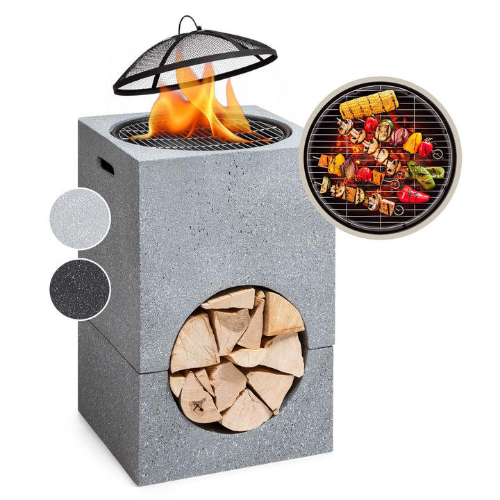 Blumfeldt Feuerschale, Tragbare Feuerstelle Outdoor, Feuerschalen für den Garten, Terrasse & Camping