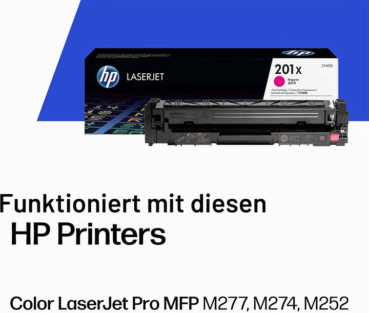 HP 201X (CF403X) Rot Original Toner mit hoher Reichweite für HP Color Laserjet Pro M252, M274n, M277