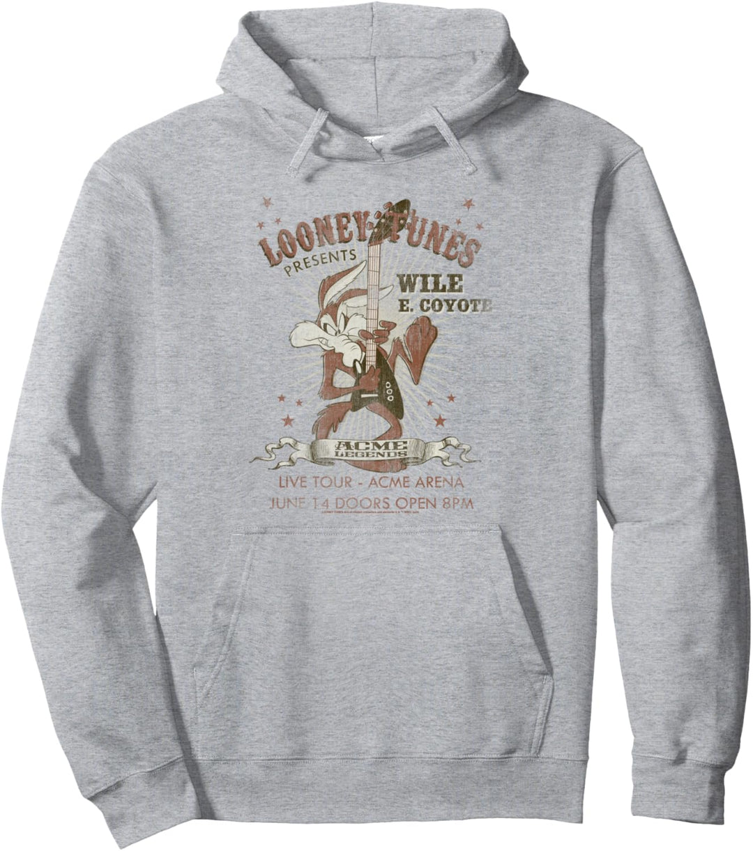 Looney Tunes Wile E Coyote Guitar Light Pullover Hoodie