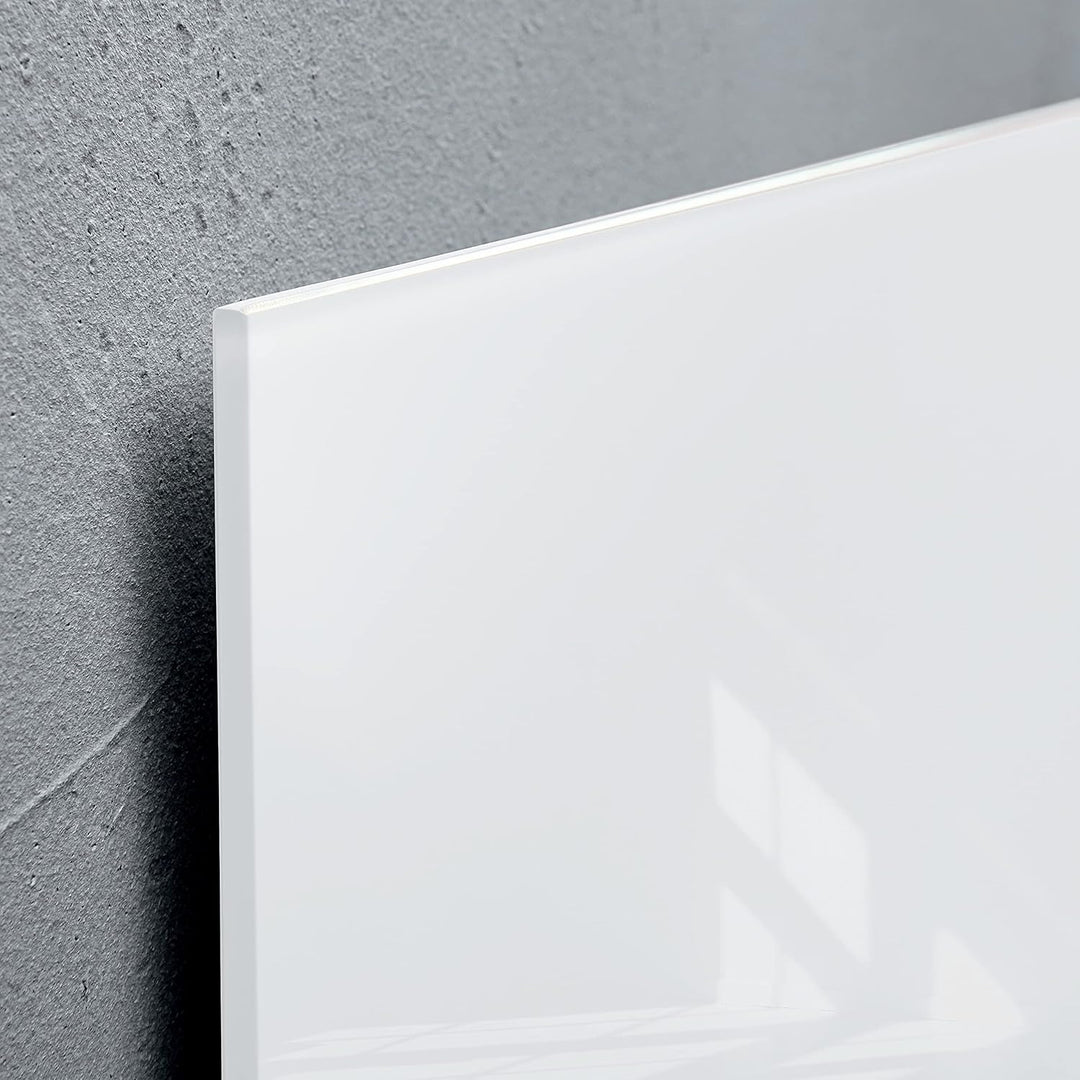 SIGEL GL141 Premium Glas-Whiteboard 100x65 cm super-weiss hochglänzend, TÜV geprüft, einfache Montag