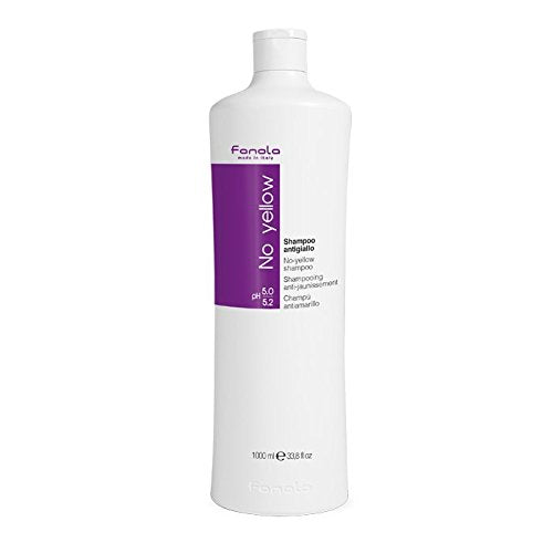 Fanola Offizielles No Yellow Shampoo und Incredible Conditioner Schaum (Shampoo 1000 ml und Schaum 2
