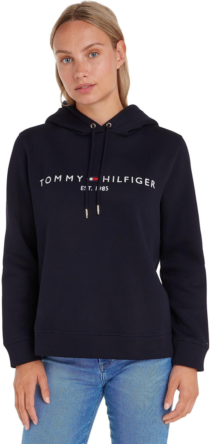 Tommy Hilfiger Damen Pullover-Kapuzenpulli, Blau (Desert Sky)