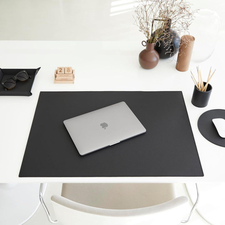 Eglooh - Iris - Taschenleerer aus echtem Leder Schwarz - Schreibtisch-Organizer mit modernem Design