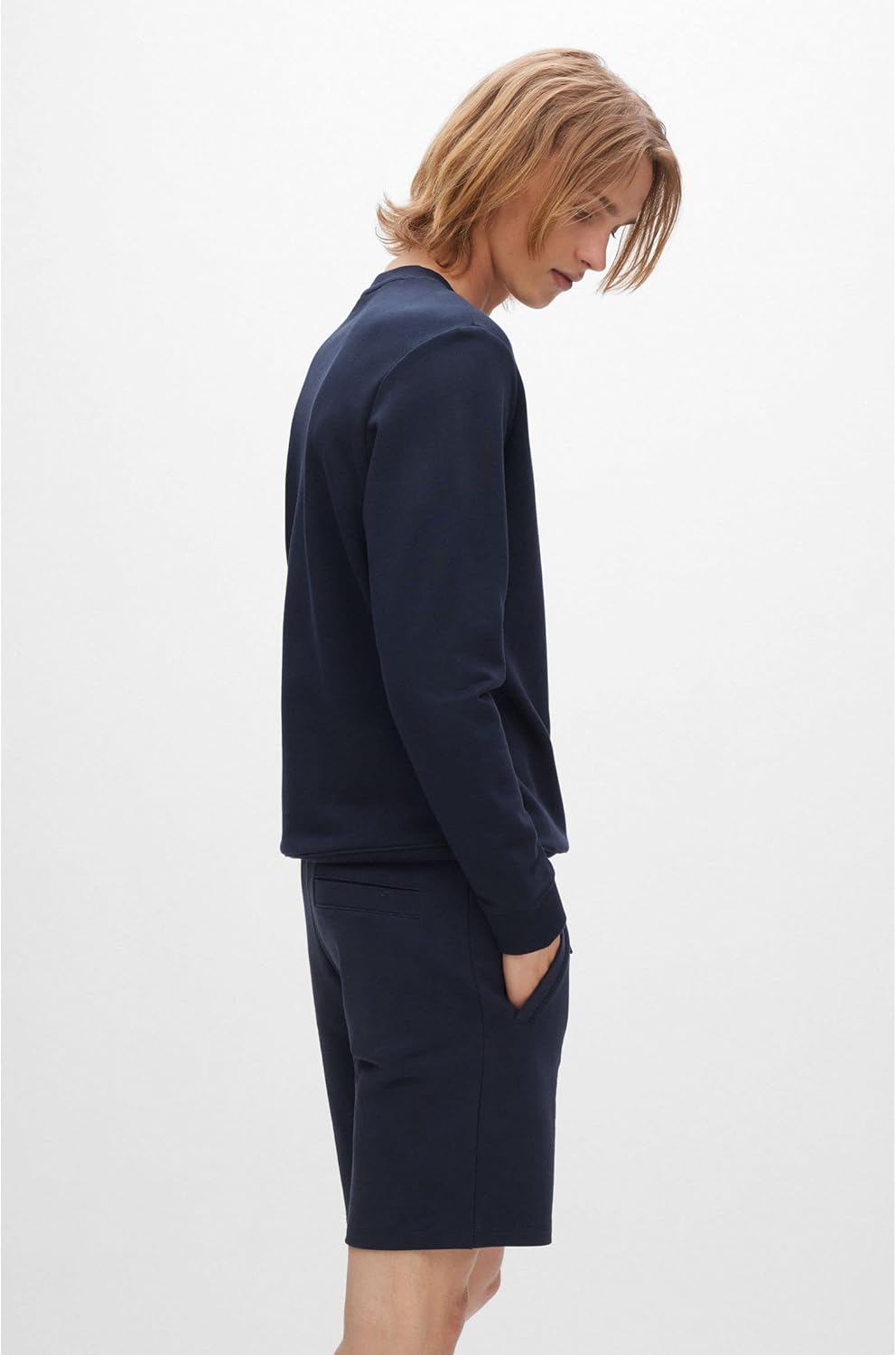 HUGO Herren Diragol212 Regular-Fit Sweatshirt aus Baumwoll-Terry mit Logo-Label XS Dark Blue405, XS