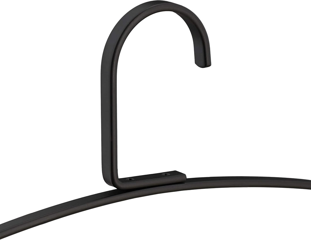 50 x Kleiderbügel, Dessous & Lingerie Bügel mit 2 Klammern, Unterwäschebügel Metall, 33 cm breit, Cl